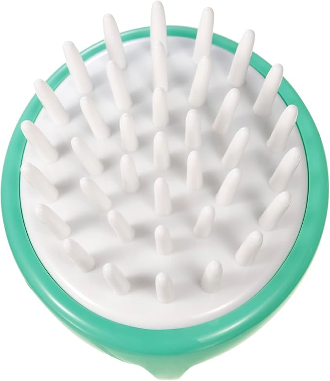 Shampoo Massager Brush, Scalp Massager and Exfoliator Features Soft Bristles to Aid in Dandruff Relief, Increase Circulation, and Stimulate Hair Growth for Healthy Looking Hair (Aqua)