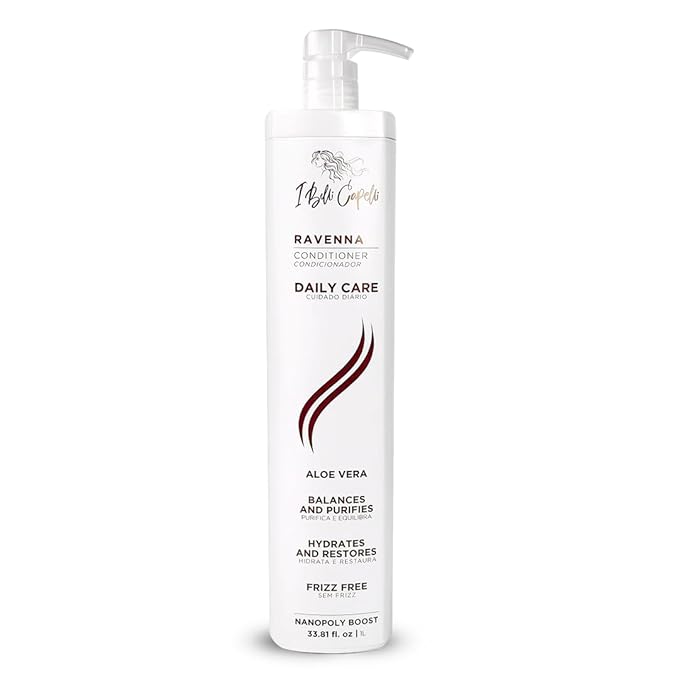I Belli Capelli Hidrate Aloe Vera Conditioner for Hair – Lightweight Daily Moisture for Soft, Frizz-Free Hair – Strengthens, Adds Shine & Smooths –Color-Safe, For All Hair Types (1L/33.8 FlOz)
