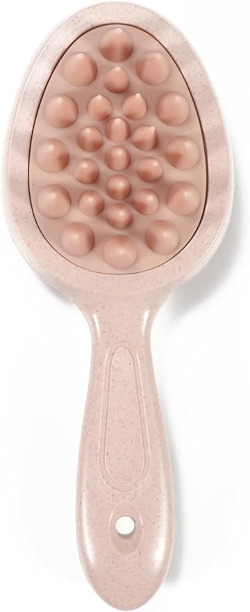Double Sided Scalp Massager Hair Growth, Shampoo Brush Head Scalp Massager for Hair Growth Scalp Scrubber with Soft Silicone Bristles (Orange)