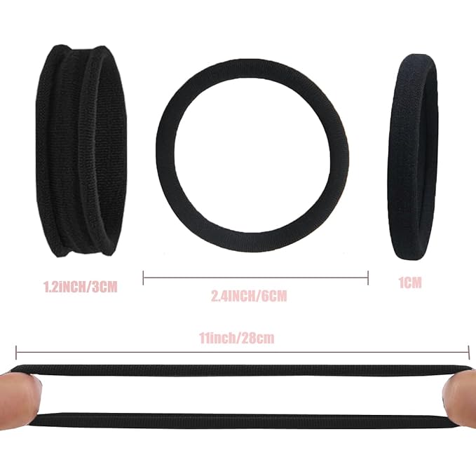 15pcs Hair Ties No Damage Strong Stretchable Hair Bands for Curly Heavy and Long Hair All-Day Hold Ponytail Holders SnagFree Rubber Bands Hair Accessories Ideal Gifts for Women Teens Girs