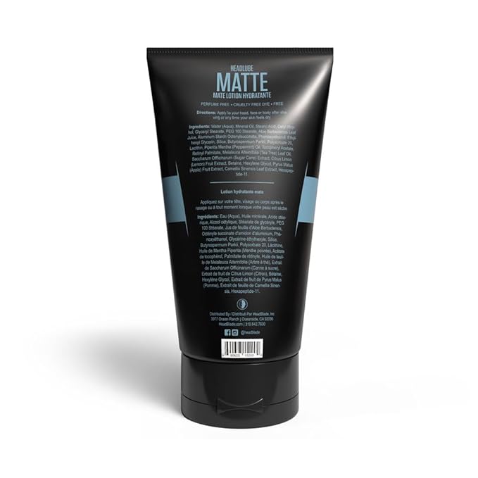 HeadBlade HeadLube Matte Moisturizer Lotion for Men (5 oz) - Leaves Head Smooth and Grease-Free, free Head Shaving Experience - Stay Refreshed and Hydrated with this Specially Designed Head Moisturize