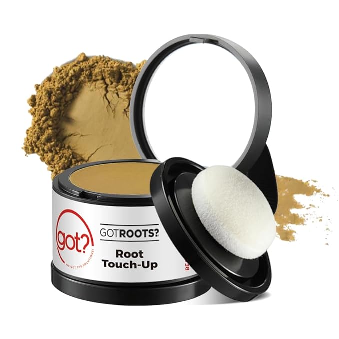 Got? Roots - Root Touch Up Hair Color, Brow, Beard, Hairline & Bald Spot Concealing Powder - Gray Root Coverage for Women & Men - 0.14 OZ Tub (Sandy Blonde, Pack of 1)
