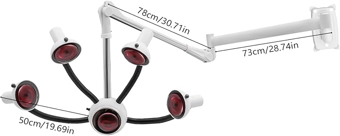 5-Head Infrared Hair Dryer, 750W Professional Hair Steamer Styling Perming Dryer, 110V Adjustable Temperature Salon Heat Lamp, Hair Color Processor Accelerator Heater Lamp