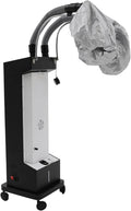 Professional Double-Barreled Hair Steamer with LED Display, 650W Vertical Micro Mist Hair Color Processor for SPA, Salon & Home, Hair Care Machine with Wheels, 5 Modes (Black)