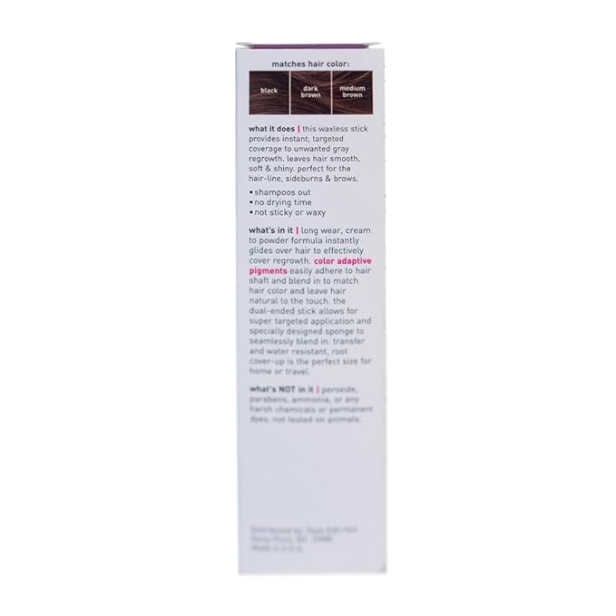 Style Edit Root Touch Up Stick | Temporary Hair Color for Gray Roots and Thinning Hair | Salon-Quality, Transfer-Resistant Hair Concealer | Black, 0.11 oz