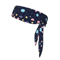 Men's Women Sports Sweat Bands, Multipurpose Elastic Hair Band for Yoga Athletic Shower, Fashion Blue Zodiac Galaxy Starry Night Stars Glow In The Dark Midnight Headdress Head Accessories