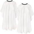 FEBSNOW Professional Hair Cutting Cape, 2 Pcs Hairdressing Barber Salon Cape with Closure Snap for Styling Coloring Hair Hair Cutting Cape Accessories, White
