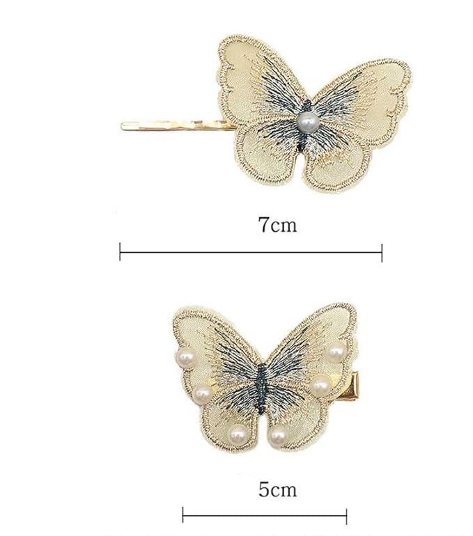 WHITEBRIDGE 12pcs Colorful Butterflies Barrettes Hair Clips for Hair Decoration - Colorful Butterfly Hair Clips For Women Girls.