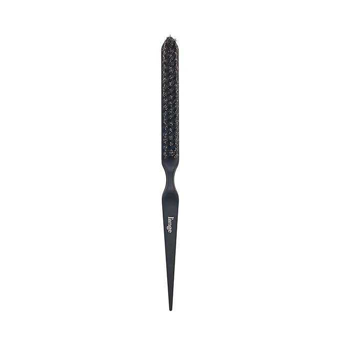 L'ANGE HAIR Detangling Teasing Brush with Nylon & Boar Bristles | Precise Sectioning | Adds Volume & Root Lift | Tames Flyaways & Frizz | Indented Grip | All Hair Types (Black)
