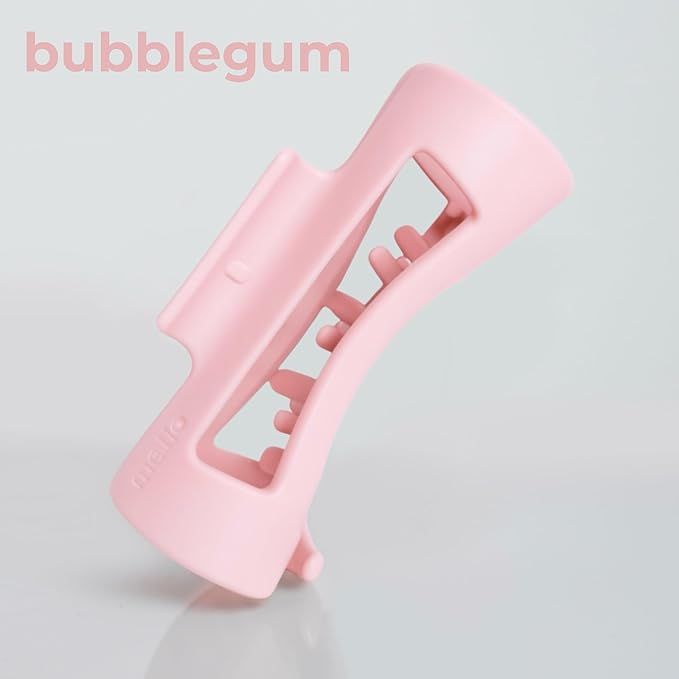 The Original Mello Hair Claw Clip Squishy Claw Clip Made in Korea Patent Pending 30021976 (Pink, Red, Blue, 3 Pack Medium)