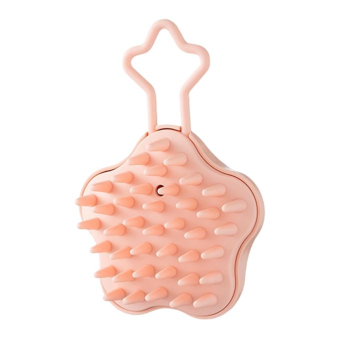 Silicone Scalp Massage Hair Washing Brush Wet and Dry Shampoo Brush Body Scrubber Bath Head Massage Brush