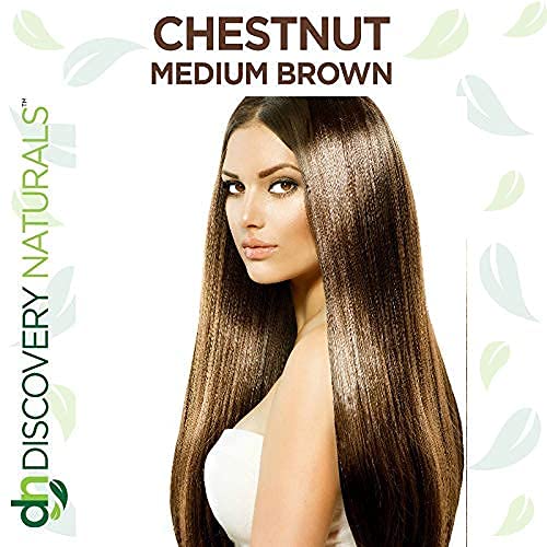 Brown Henna Hair Color For All Kit | 100% All Natural Indigo Powder Hair Dye & Beard Dye (Chestnut Medium Brown) Organic, Herbal & Vegan Chemical & Cruelty Free Permanent Gray Coverage & Tinting