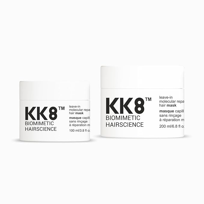 KK8 Biomimetic Hairscience Leave-In Molecular Hair Mask, Professional Repair Treatment for Damaged & Color-Treated Hair, 3.8 fl oz
