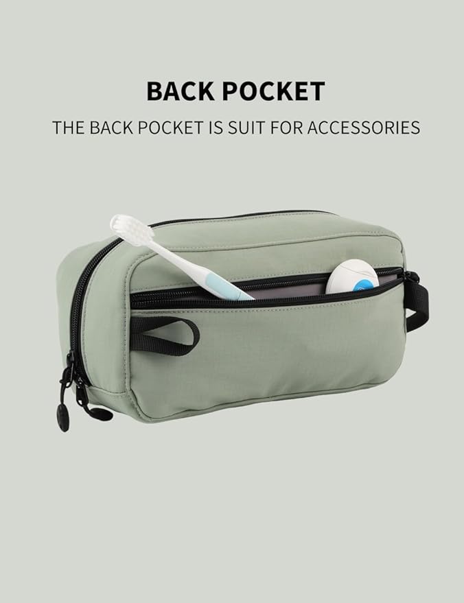 GOX Small Travel Toiletry Bag, Dopp Kit Case For Men, Multifunction Cosmetics Organizer Pouch (Mint Green)