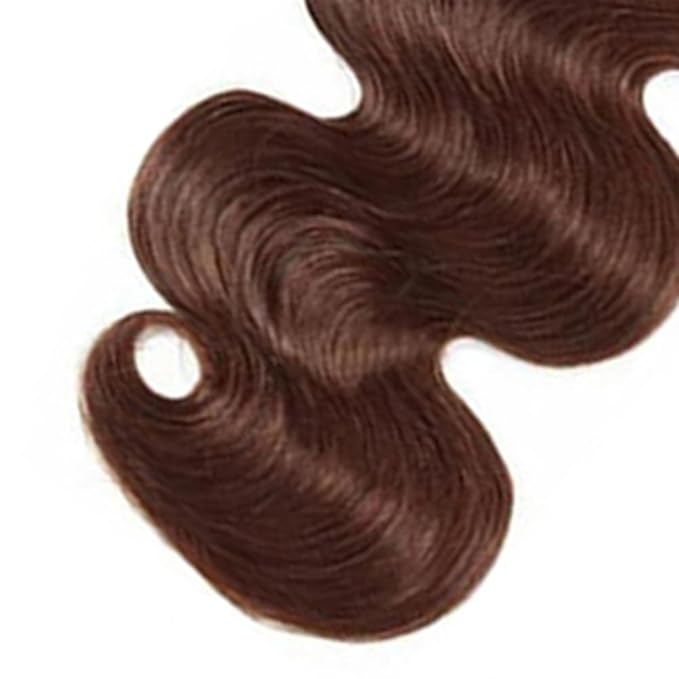 30 Inch Brown Bundles Human Hair Color 4 Body Wave Bundles Brazilian Virgin Remy Hair Extensions Niegmeag Double Weft Chocolate Brown Body Wave Bundle Hair Weave 100g