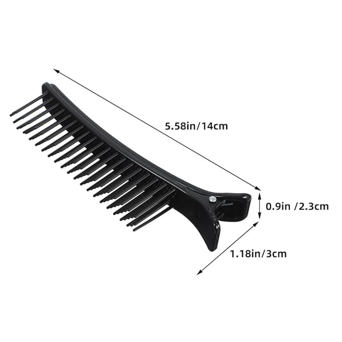 NOLITOY 4Pcs Hair Sectioning Grip Clips, Professional Parting Comb Clips Hair Styling Tools for Cutting Coloring Dying Salon