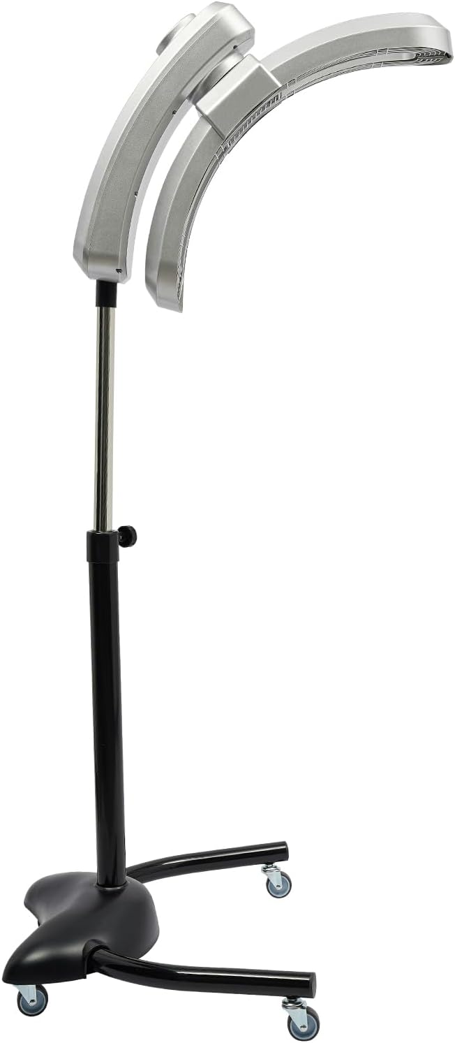 Hair Steamer Professional Hair Salon Steamer,Hair Steamer with Temperature and Time Adjustment,Free Standing Hair Color Treatment Processor with Wheels,(White 950w)