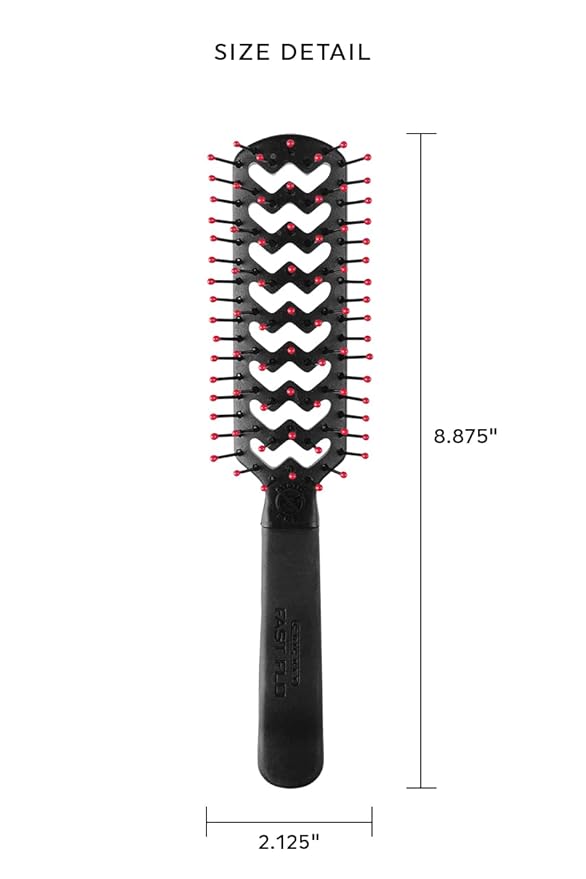 Cricket Static Free Fast Flo Vent Hair Brush - Quick Blow Drying, Easy Styling, and Tangle-Free Detangling for All Hair Types, Long, Short, Thick, Thin, Curly, Straight, and Wavy