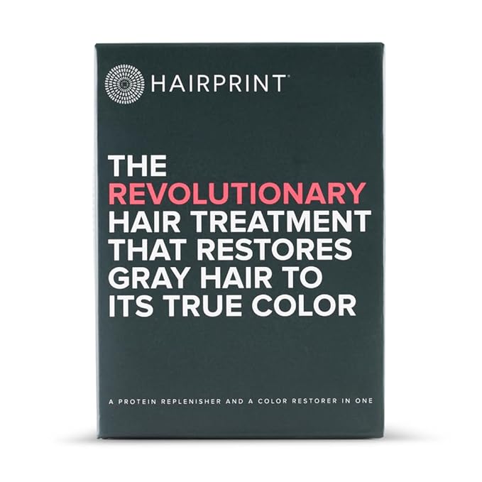 Hairprint True Color Restorer in Brown | Patented for Restoring Gray Hair | Replenishes Natural Pigment | Adds Body, Strength, & Texture | At-Home Treatment | Dye-Free & Non-Toxic