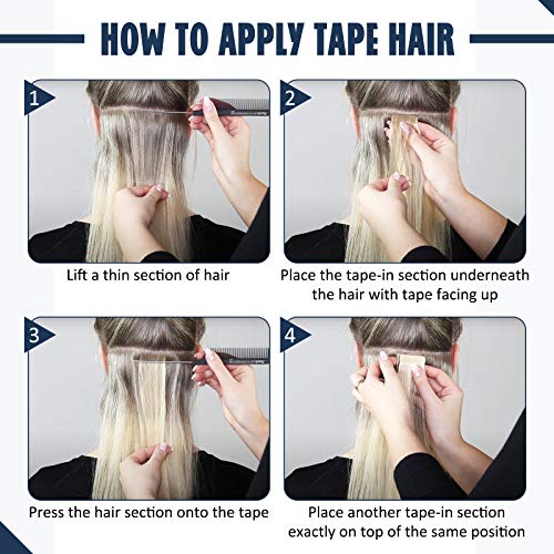 Full Shine Invisible Tape in Hair Extensions Color 3 Brown Fading to 8 Light Brown and 22 Blonde Balayage Soft Remy Tape in Hair Extensions Human Hair 14Inch 20Pcs 50Gram Seamless Tape Ins
