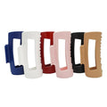 The Original Mello Hair Claw Clip Squishy Claw Clip Made in Korea Patent Pending 30021976 (Pink, Red, Blue, Black, Brown, White, 6 Pack Medium)