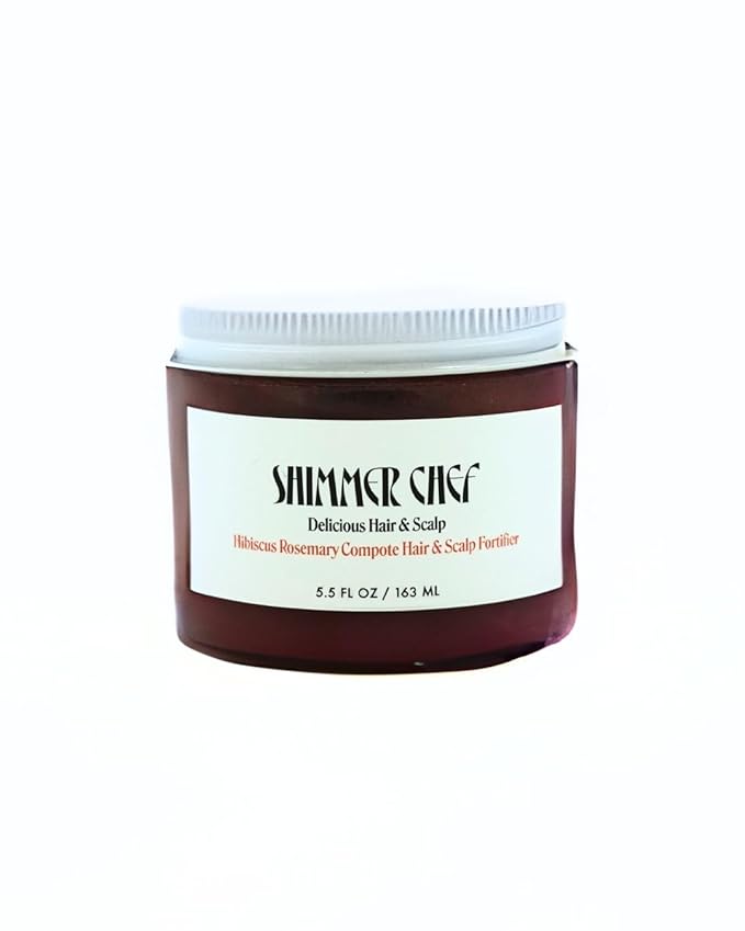 SHIMMER CHEF Hibiscus Rosemary Compote Hair & Scalp Fortifier | Botanical Elixir | Conditions & Strengthens, Restores Shine | Balances Scalp Microbiome | Promotes Healthy Hair & Uplifted Mood | 5.5 oz
