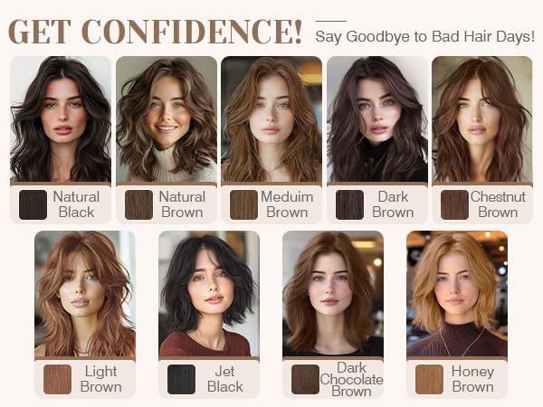 S-noilite Hair Toppers for Women Real Human Hair 3D 360° Cover Clip in 100% Real Human Hair Toppers 3″*4″ Clip in Silk Base 10 inch Jet Black