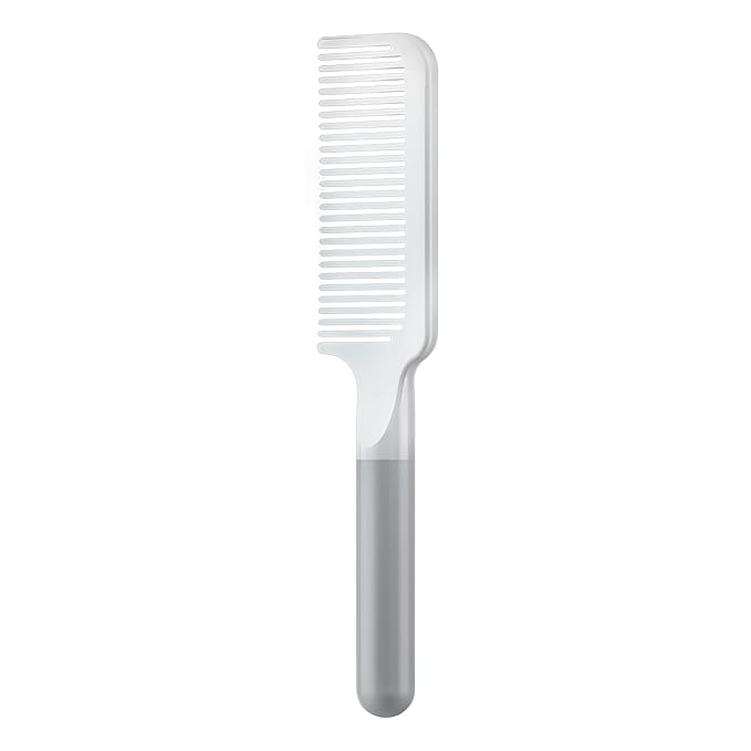 Hair Comb for Women and Men, Durable Detangling Hair Comb with Handle, Large Detangler Comb for Thin Straight Short Hair(White)