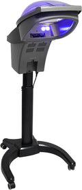 Portable Standing Dryer, 1875w Multi-Functional Ionic Hooded Hair Dryer with 7-Color Light,3 Temperature Settings,Micro Mist Ultrasonic Ozone Hair Care Steamer Oil Treatment Machine for Salon (Black)