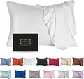 Mulberry Silk Pillowcase for Hair and Skin,Toddler Size Kids Silk Pillow Case with Hidden Zipper,Allergen Proof Dual Sides Soft Breathable Smooth Silk Pillow Cover(Toddler,White)