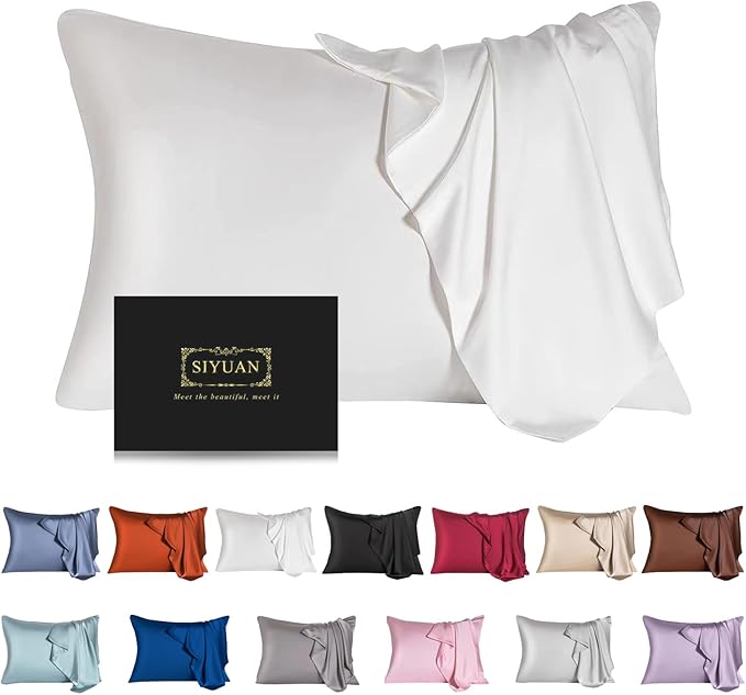 Mulberry Silk Pillowcase for Hair and Skin,Toddler Size Kids Silk Pillow Case with Hidden Zipper,Allergen Proof Dual Sides Soft Breathable Smooth Silk Pillow Cover(Toddler,White)