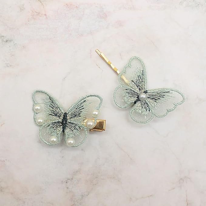 WHITEBRIDGE 12pcs Colorful Butterflies Barrettes Hair Clips for Hair Decoration - Colorful Butterfly Hair Clips For Women Girls.