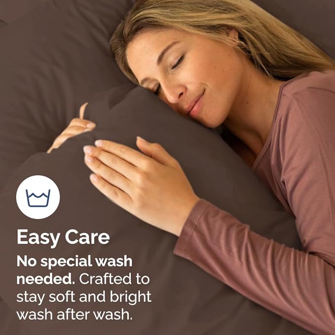 Queen Pillow Cases Set of 8 - Ultra Soft Hotel Quality Pillowcase Covers - Comfy & Wrinkle Free - Shrink, Stain and Fade Resistant - Easy-Care, Machine Washable Pillow Protectors - 8 Pcs Set - Brown