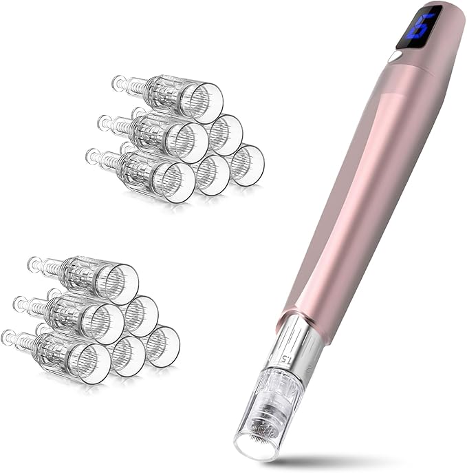 Microneedling Pen - 0.25mm Micro Needling Tool for Face & Scalp, Dr Pen Microneedling for Women & Men, Home Use Dermapen HDHXT
