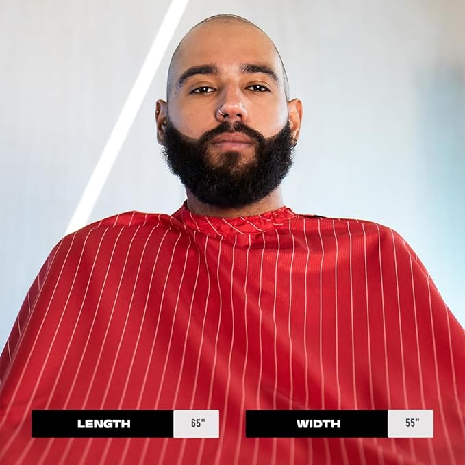 Barber Strong The Barber Cape Haircut Cover for Men, Hair Repelling and Static-Reducing Material, Water Resistant Fabric