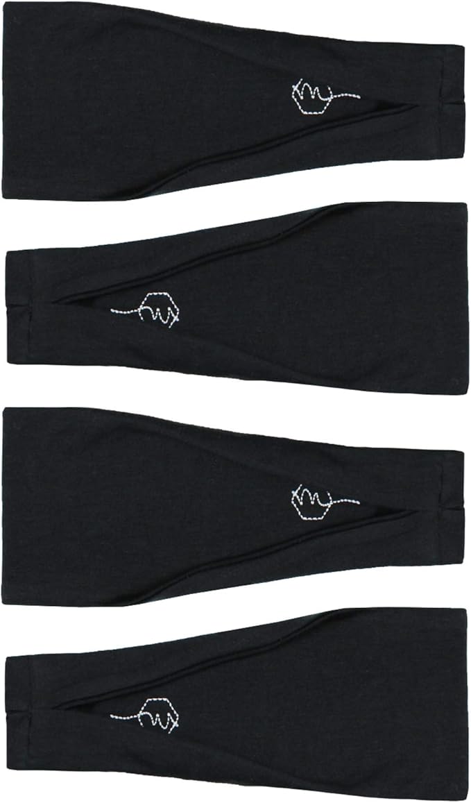 Maven Thread 4" Wide Workout Headbands for Women (4 Pack) – Non-Slip Sweatbands for Gym, Running & Yoga