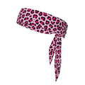 Men's Women Pink Cheetah Leopard Print Sports Sweatband Multipurpose Novelty Head Ribbon Headdress for Yoga Athletic Spa