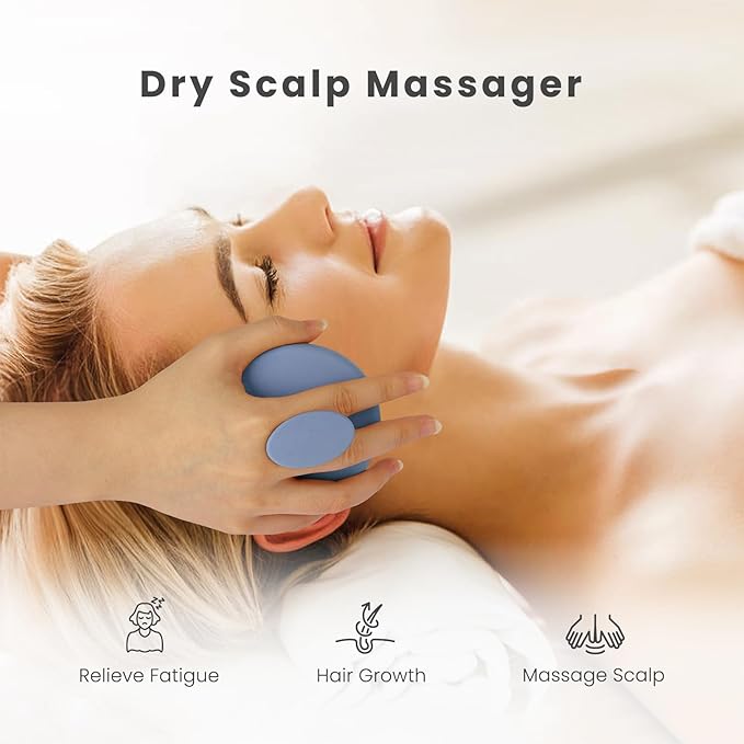 AIMIKE Scalp Massager Shampoo Brush, Soft Silicone Hair Scrubber for Washing Hair, Dandruff Removal & Hair Growth Stimulator, Scalp Brush/Exfoliator Brush On Dry & Wet Scalp