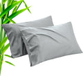 TELUS Pillow Cases King Size 2 Pack, Bamboo Rayon Cooling Pillowcases with Envelope Closure, Cool Breathable Pillow Case for Hot Sleepers & Night Sweats, 20x40 inch, Sliver Grey
