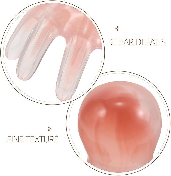Octopus Scalp Massager Comb 2Pcs Handheld Resin Head Massage Tool with Meridian Acupressure Points Pink for Hair Scalp Relaxation and Neck Back Relief