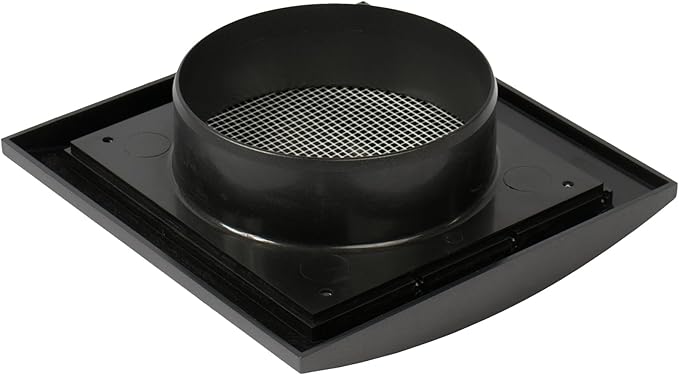 Repa Market 4 Inch Anthracite Dryer Vent Hood/Duct Cover for Walls or Ducting/ABS Plastic Grille with Flaps & Insect Screen/Exhaust and Dryer Vent Covers for Indoor & Outdoor Use