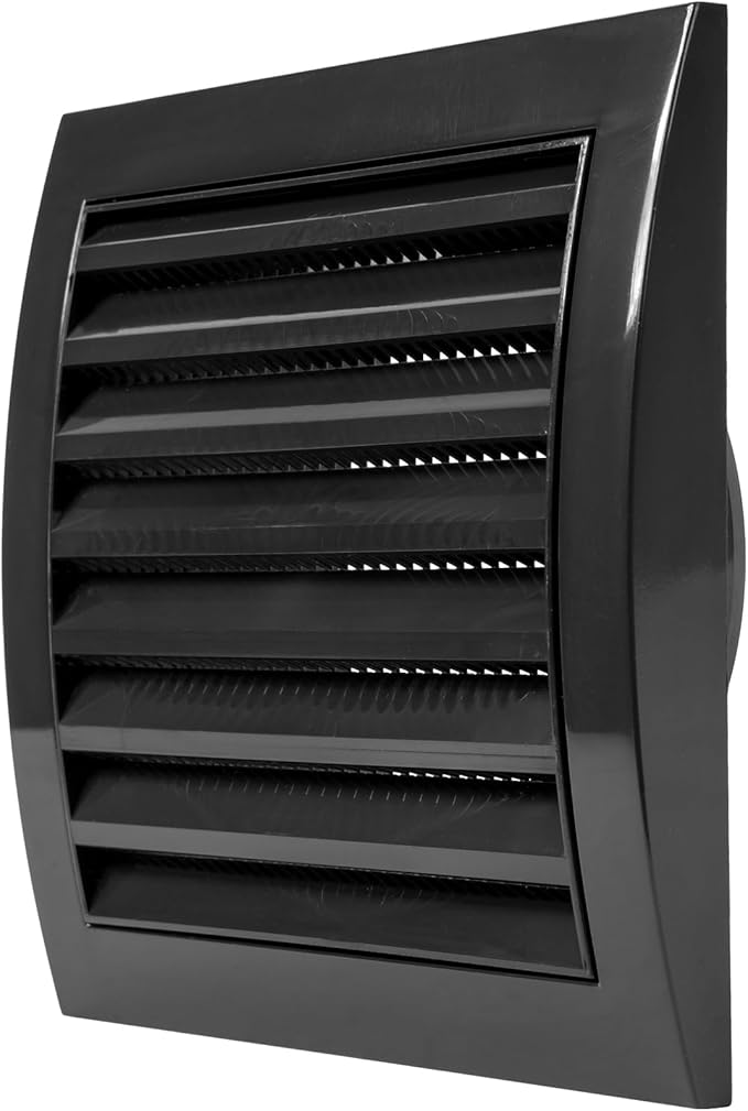 Repa Market 4 Inch White Dryer Vent Hood/Duct Cover for Walls or Ceiling/ABS Plastic Louvered Air Grille with Built-In Mesh Screen/Exhaust and Dryer Vent Covers for Indoor & Outdoor Use