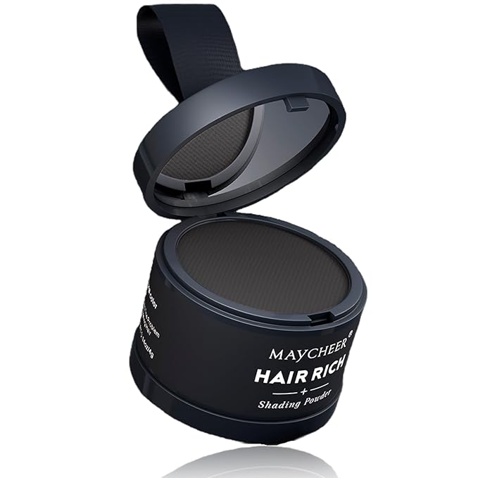 Maycheer Hairline Powder for Women - Hair Rich Shading Powder, 30 Colors Magic Root Cover Up (Silver Gray 19)
