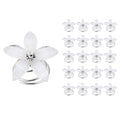 (24 Pcs) Flower Twisters Spiral Set Hair Pin Silver Coil for Wedding, Bridal, Prom, Party and Special Occasion with Clear Container（Flower)