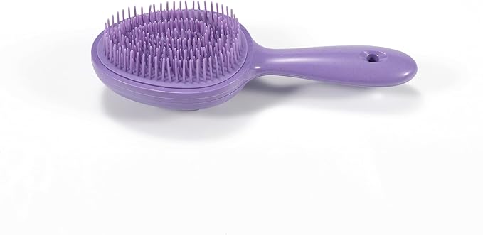 Double Sided Scalp Massager Hair Growth, Shampoo Brush Head Scalp Massager for Hair Growth Scalp Scrubber with Soft Silicone Bristles (Purple)