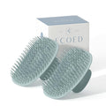 2 PC Scalp Massager Shampoo Brush, Scalp Scrubber & Exfoliator for Dandruff Removal, Wet & Dry and Detangler for Men and Women, Suitable for Short Medium Hair(Blue)