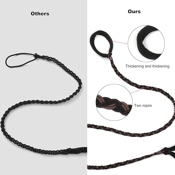 Sport Hair Ties for Women - 4 Pack Elastic Pony Tails for Gym, Braided & Swimming Sports - 40 Inch Length