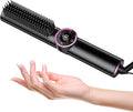 Hair Straightener Brush for Women: Negative Ionic 3-in-1 Curling & Straightening Brush, Ceramic Hot Comb with 15 Temps for Hair Styling