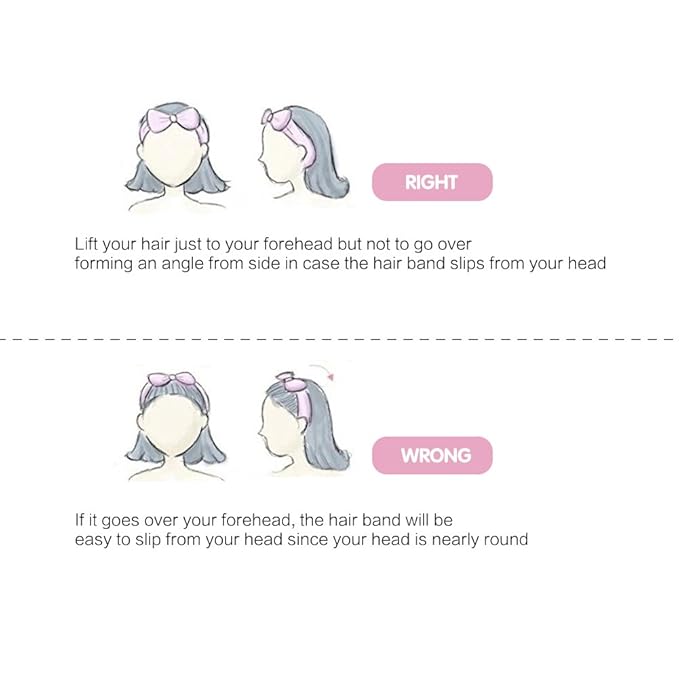 Shintop Women Fashion Lovely Soft Carol Fleece Bowknot Bow Makeup Cosmetic Shower Elastic Hair Band Hairlace Headband (Purple Stripe)