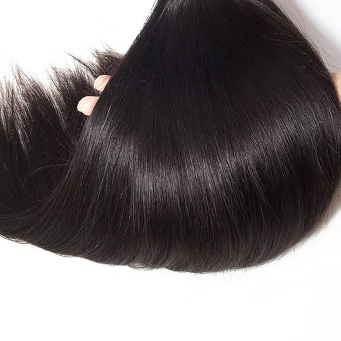 Bundles Human Hair Color 1B Straight Bundles 20 Inch Unprocessed Peruvian Virgin Remy Hair Extensions Double Weft Natural Black Straight Bundle Hair Weave 100g